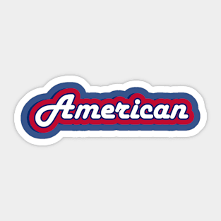 American Retro Text, Nationality Sticker